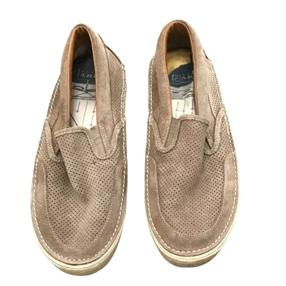 SPERRY MENS TAN TOP SIDER LEATHER UPPER SNEAKER SHOES SIZE 11.5 - Picture 1 of 8